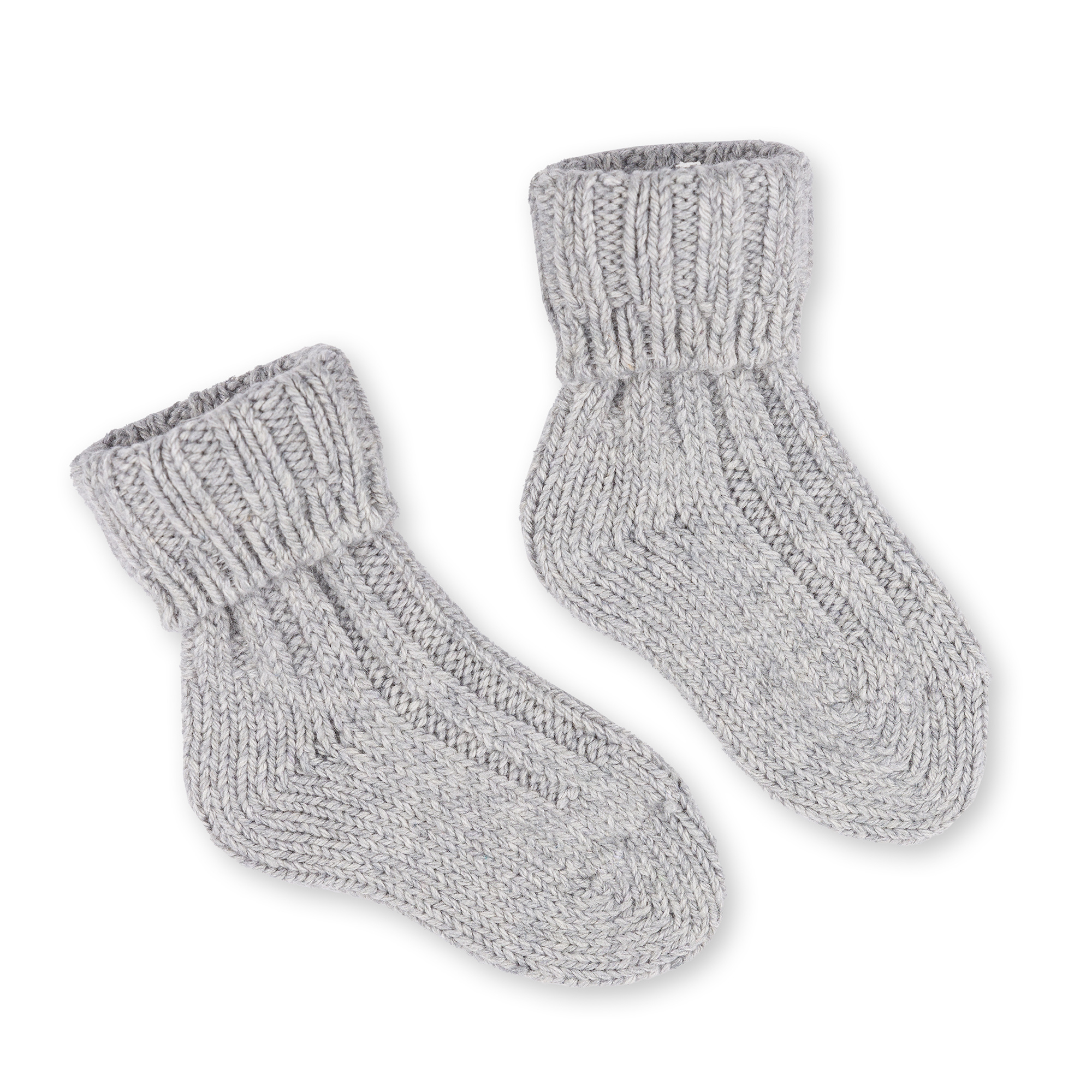 Baby Socken Kaschmir 74 - 80 Hellgrau