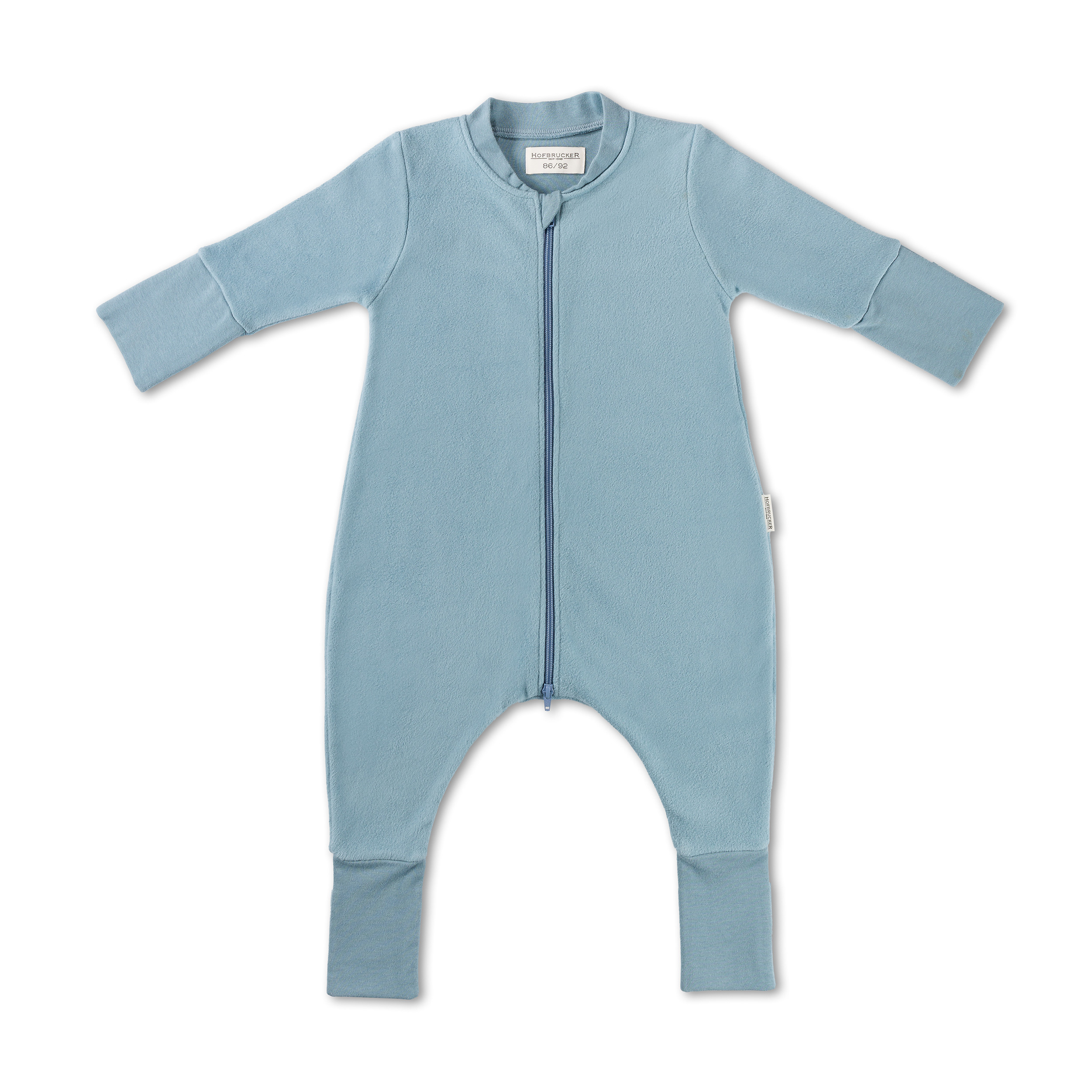 Baby Schlafsack mit Füßen MILO Taubenblau 74/80