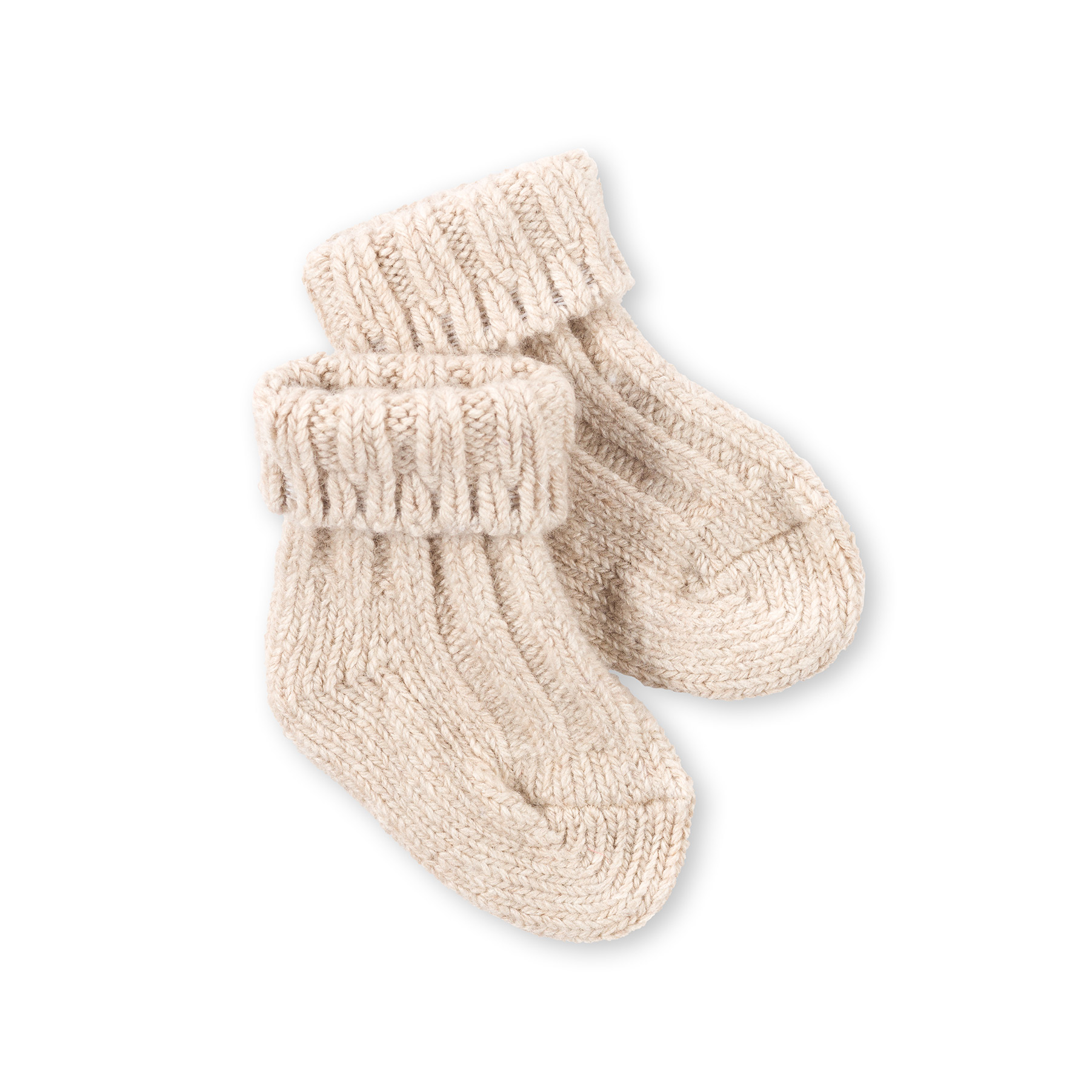 Baby Socken Kaschmir Set in Sand  7 - 12 Monate