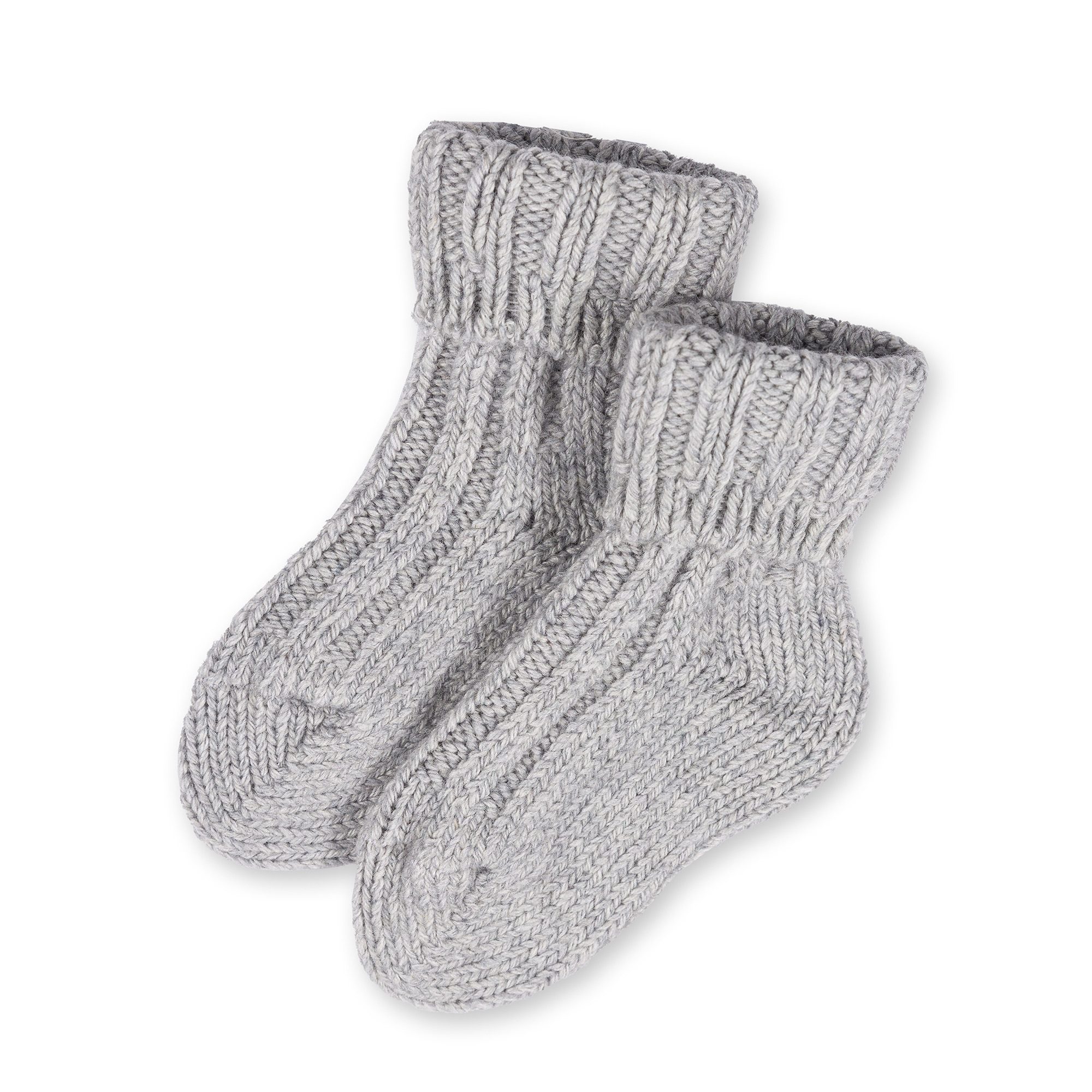 Baby Socken Kaschmir 62 - 68 Hellgrau